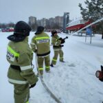 Тренировка добровольных пожарных